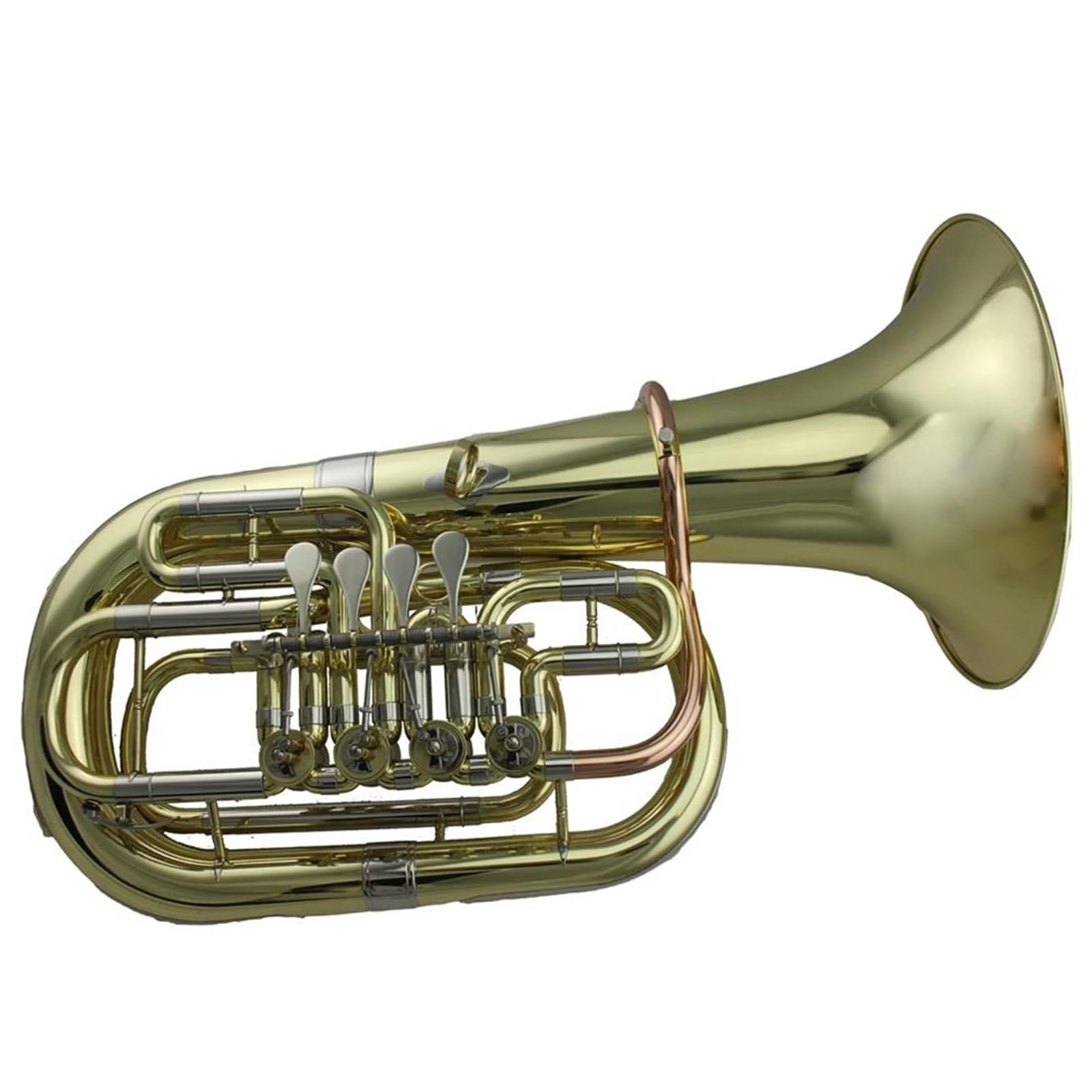 Eufonium Instrumenty Muzyczne Złoty Lakier Obrotowy Euphonium 4 VALVE Ton C/Bb Odpowiedni Dla Dorosłych Początkujących Profesjonalne Wykonanie