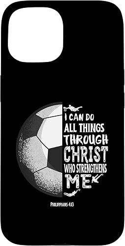 Miniatura 7 de Funda para iPhone 11 Pro Max Soccer Bible Verse Christian Sayings Philippians 413