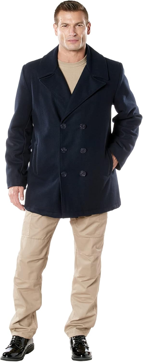 Rothco Naval Heritage Wool Pea Coat – Warm Comfortable Winter Pea Coat Jacket