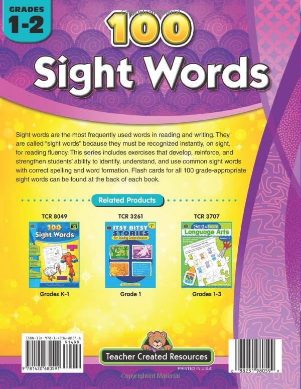 100 Sight Words, Grades 1-2 from Teacher Created Resources - Image 2