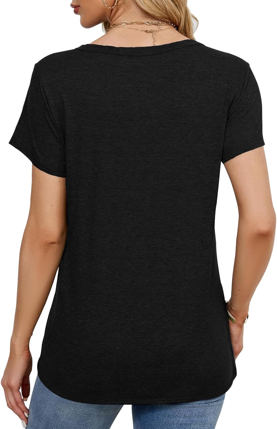 2PCS Women Short Sleeve T Shirts Crew Neck Solid Soft Basic Tee Casual Loose Fit Lightweight Summer Tops Clothes 2026 - Image 6