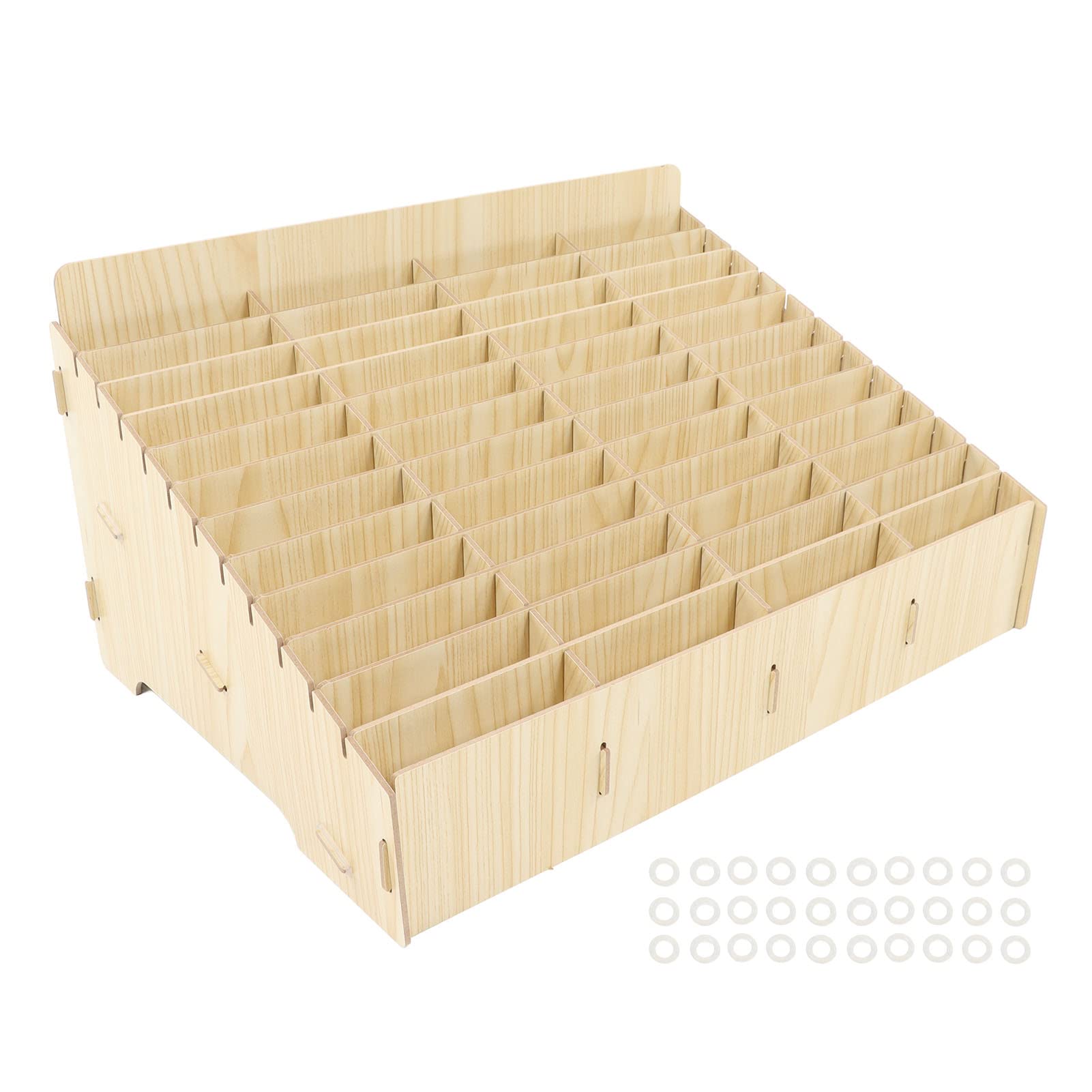 Scatola Portaoggetti da Scrivania in Legno con Design a 48 Griglie, Resistente Porta Cellulare Multiplo per Casa e Ufficio, Legno Sintetico, Facile da Installare