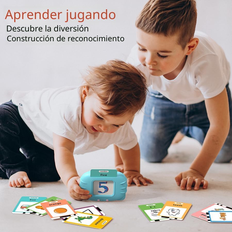 Vista 4 de 520 tarjetas de memoria ABC Sight Words parlantes, regalo de cumpleaños de Navidad para niños y niñas de 2, 3, 4, 5, 6 años, actividades