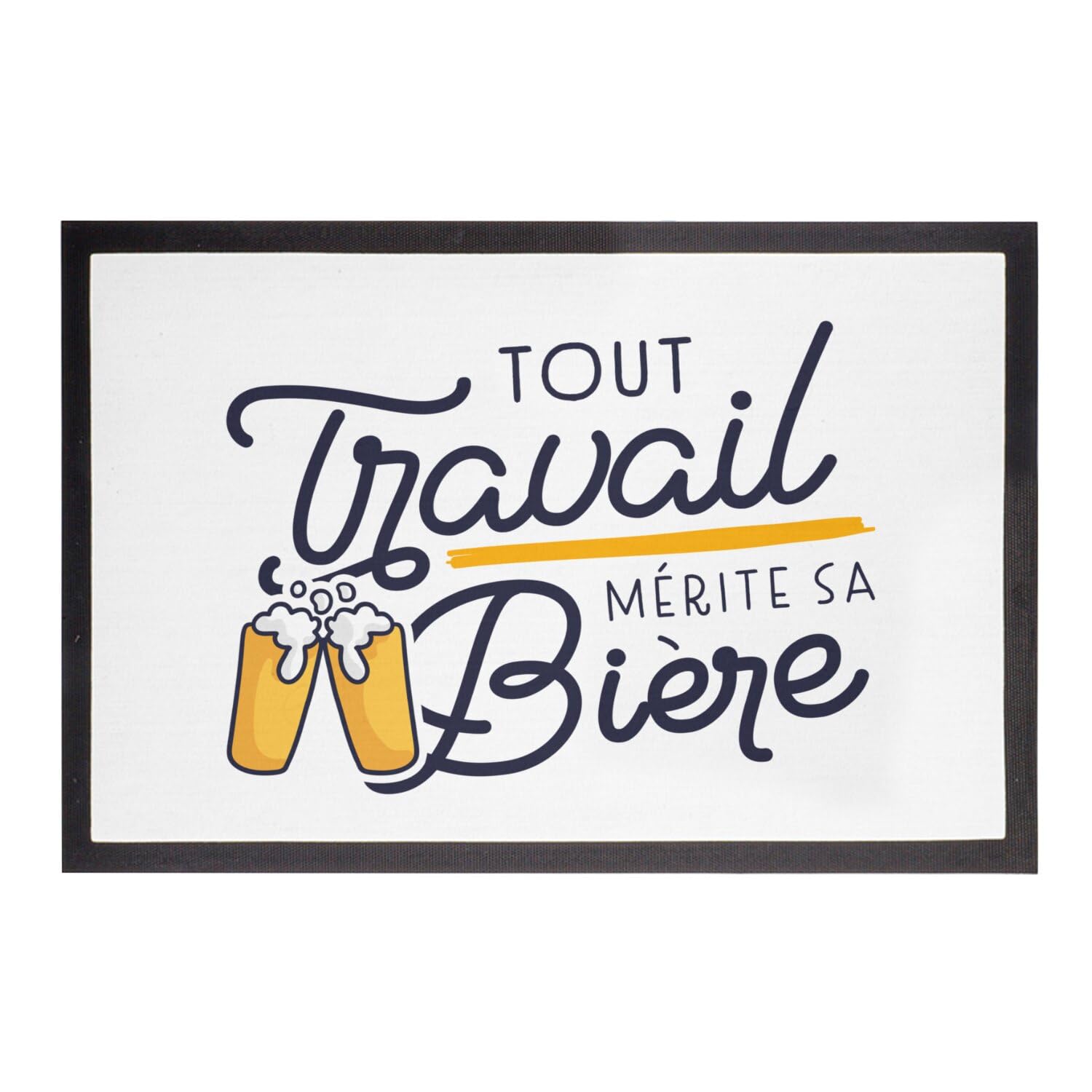 Paillasson blanc humour alcool paillasson original entrée 75x50cm
