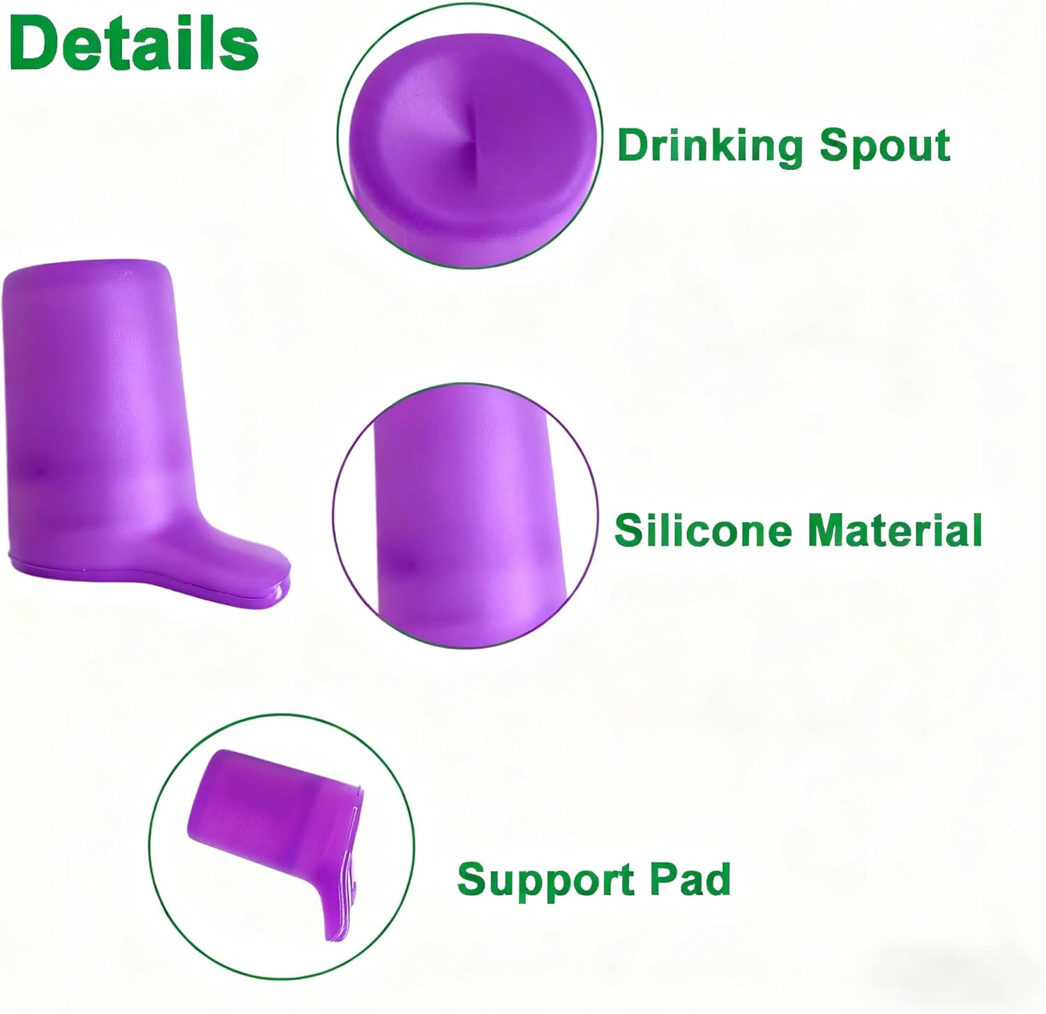 Bite Valves Replacement Compatible with CamelBak Eddy+ Tritan Renew Water Bottle，Silicone Spout for CamelBak Eddy+ Insulated Stainless Steel Accessories Purple