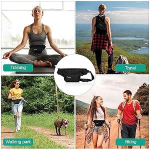 ORIA Waist Pack, Dog Treat Pouch for Training, Waterproof Fanny Pack with Adjustable Belt, Quick Opening Design, Large Capacity, for Walking, Traveling, Running, Hiking, Shopping ORIA Waist Pack, Dog Treat Pouch for Training, Waterproof Fanny Pack with Adjustable Belt, Quick Opening Design, Large Capacity, for Walking, Traveling, Running, Hiking, Shopping
