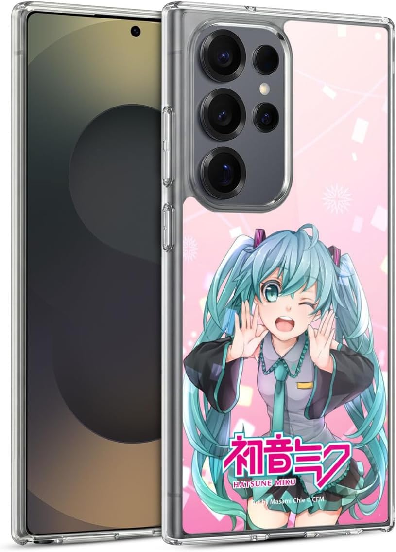 Head Case Designs Officially Licensed Hatsune Miku Wink Graphics Gel Case [Military Grade Protection] Compatible with Samsung Galaxy S25 Ultra and Compatible with MagSafe