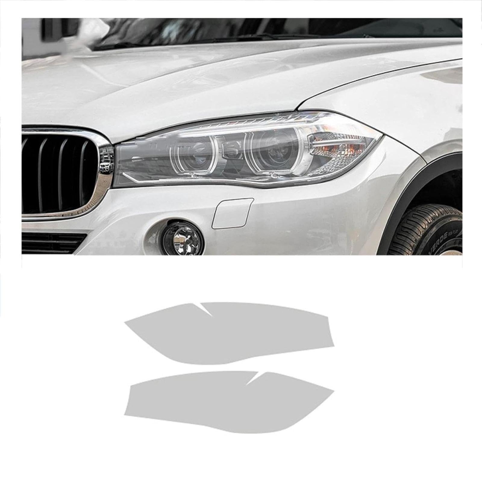 Film phares BMW X5 F15 protection vinyle anti-rayures teinté noir pour look sport