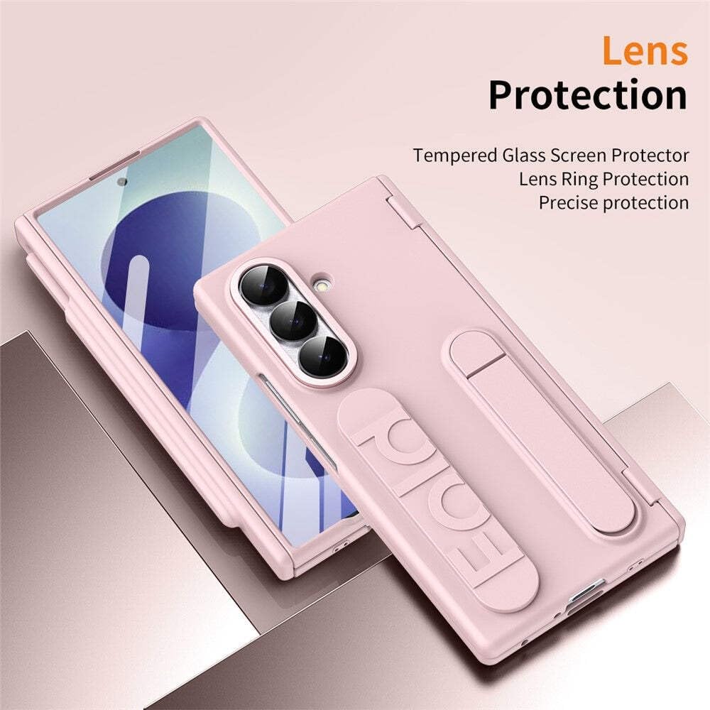 Generic etui kompatybilne z Samsung Galaxy Z Fold 8 Ultra (kolor: przezroczysty) obudowa podpórka twarda klapka zawias pokrowiec na telefon z przednią folią i rysikiem