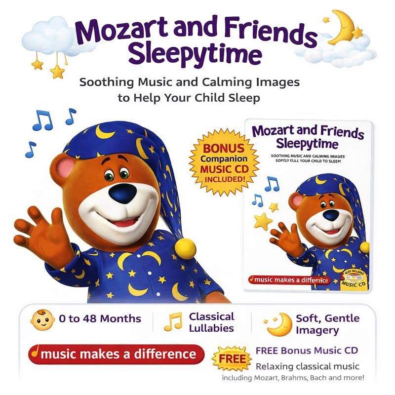 Baby Genius Mozart & Sleepytime Friends w/bonus Music CD