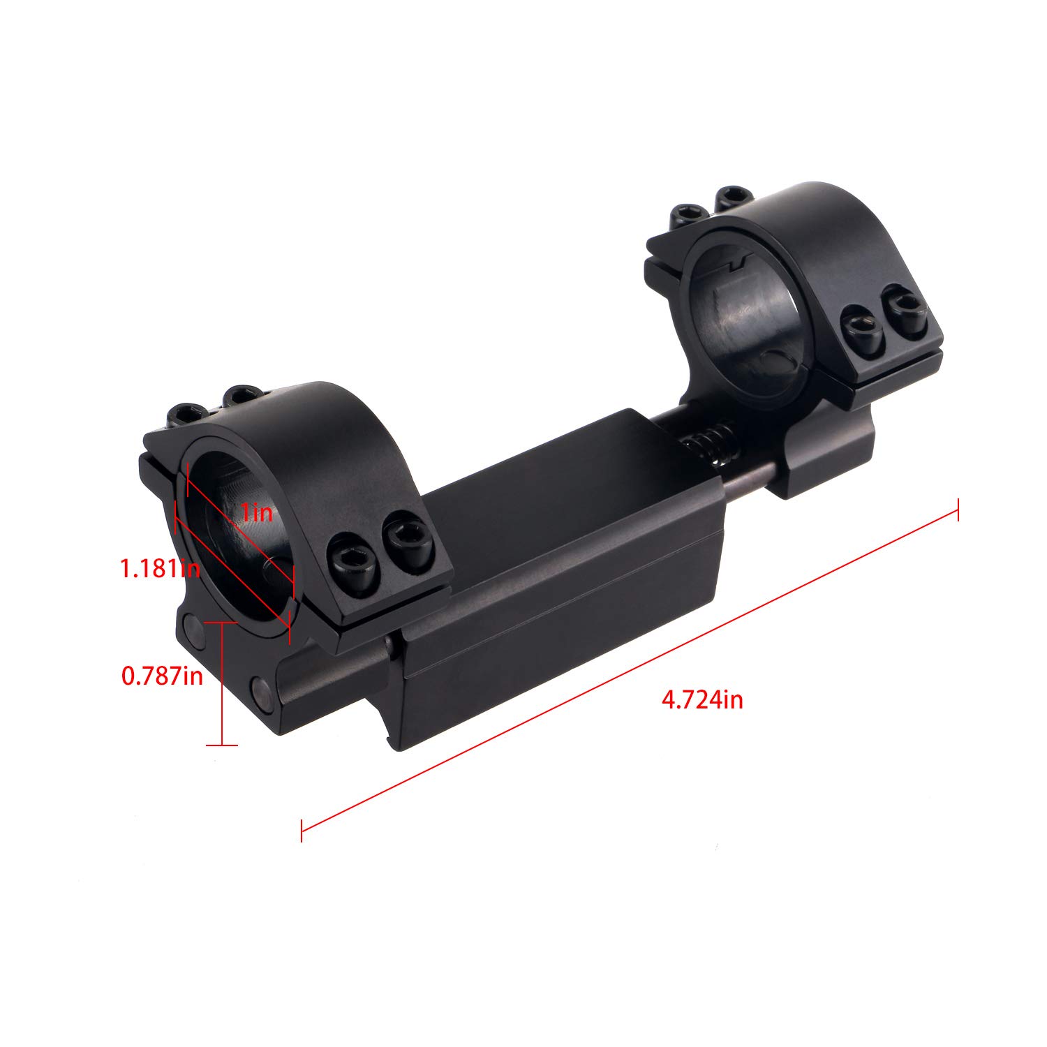 Picatinny-Montageringe Taktisch Mount-Ringe 30 mm / 25,4 mm Optische hochverstellbare Zero Recoil-Montage mit Anschlagstift