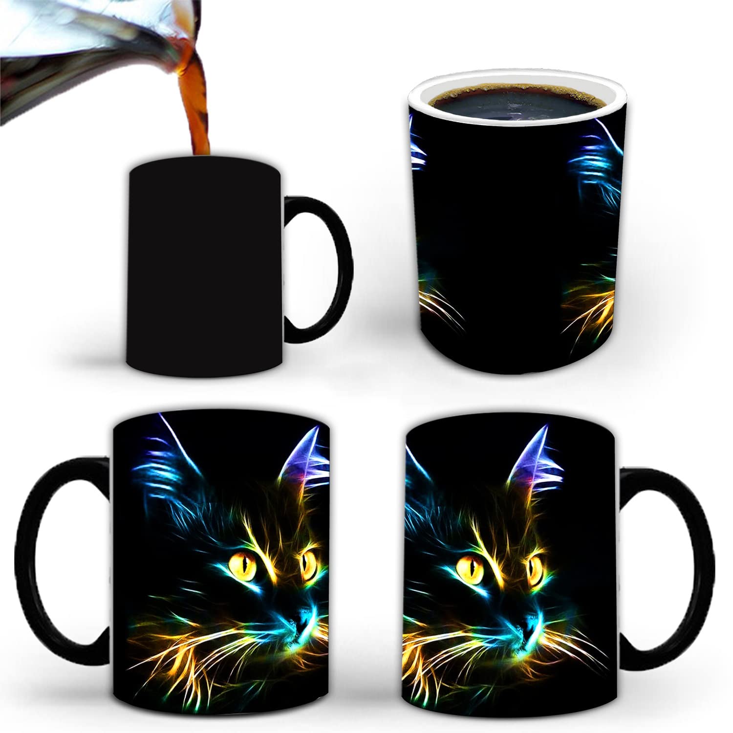 Tazza Magica Maine Coon: La Tazza Che Cambia Colore Con Il Caldo! Regalo Originale Per Compleanno