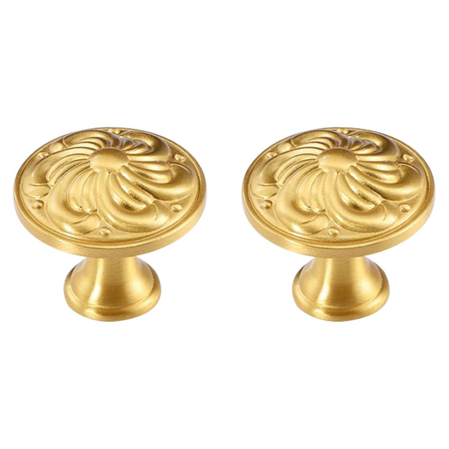 Boutons de meuble en laiton massif or au design épuré pour placard