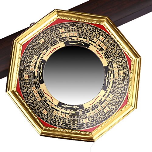 Yaoyijun Traditional Chinese Feng Shui Convex Alloy Bagua Mirror & Concave Bagua Mirror (Concave 4.7") #TOP2