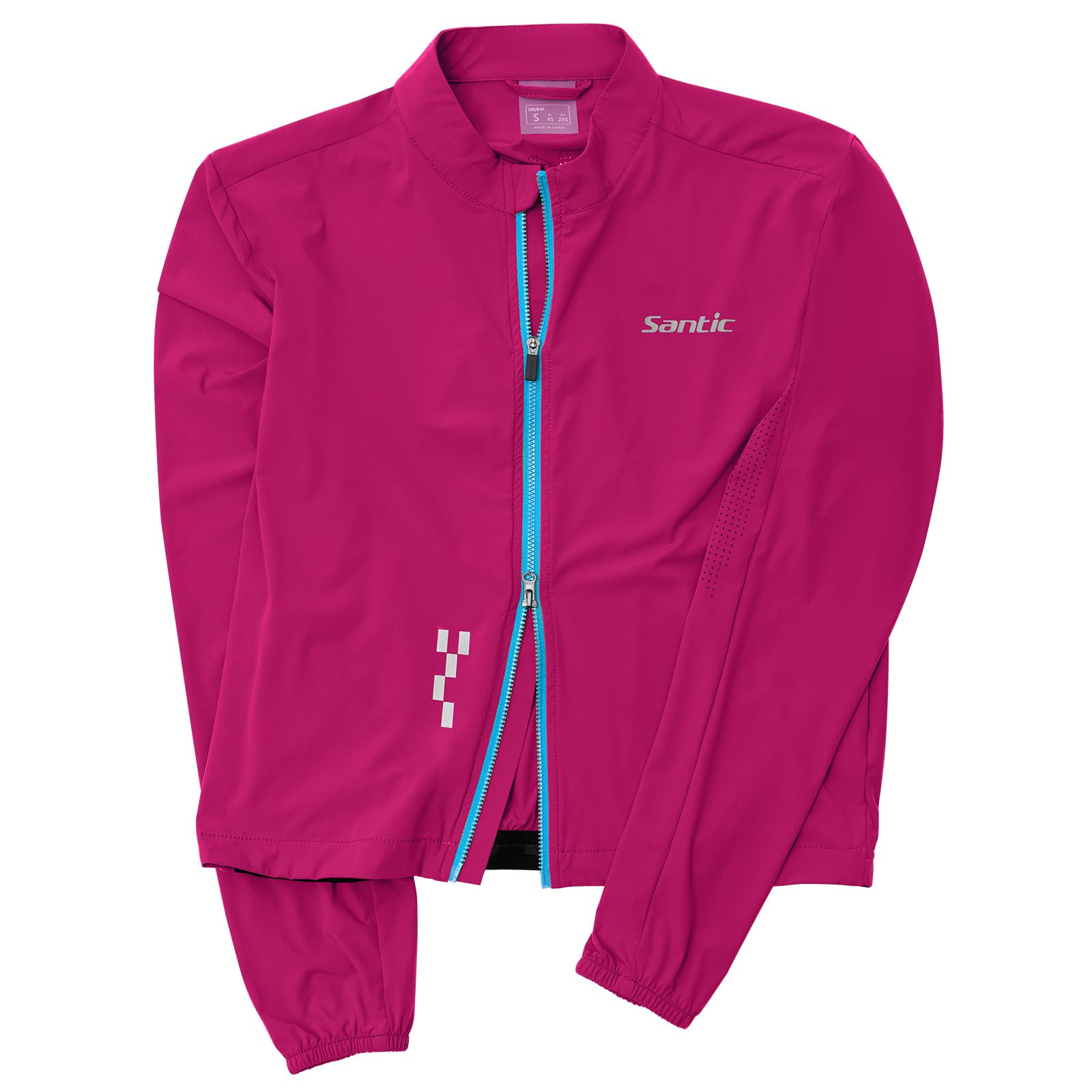 Santic Fahrradjacke Damen Radfahren Sportjacke Atmungsaktiv Leicht UV-Schutz Fahrrad Radsportjacke Reflektierend Laufjacke