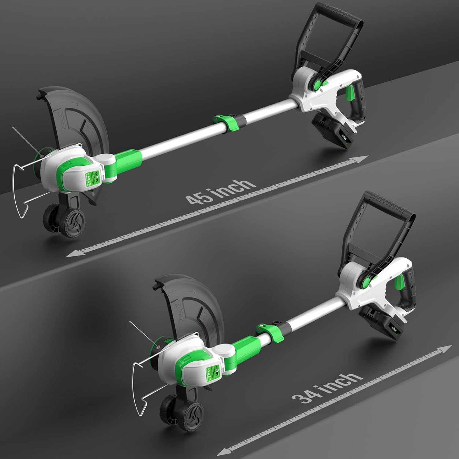 SOYUS Weed Wacker 12 Inch String Trimmer Cordless 20v Electric Weed Wacker, 2 Pcs 2.0Ah Battery Powered Weed Trimmer/Edger, Lightweight Grass Trimmer with 8 Pcs Replacement Spool Trimmer Lines