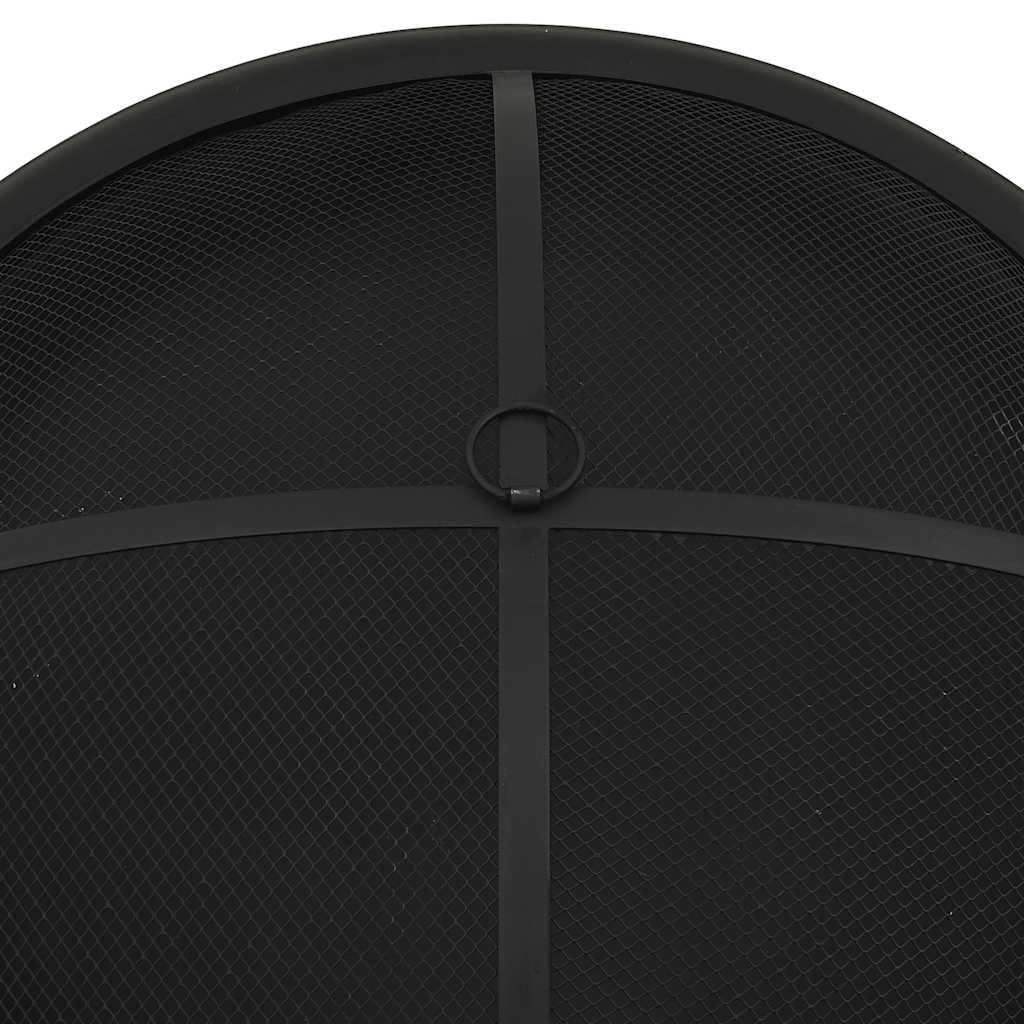 Braciere Acciaio 75 cm Nero con Attizzatoio