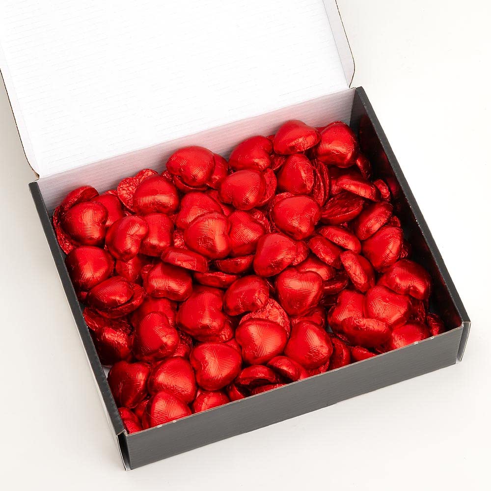 Italian Options Milk Chocolate Foiled Hearts, 30 Chocolates, Purple Foil — view 11