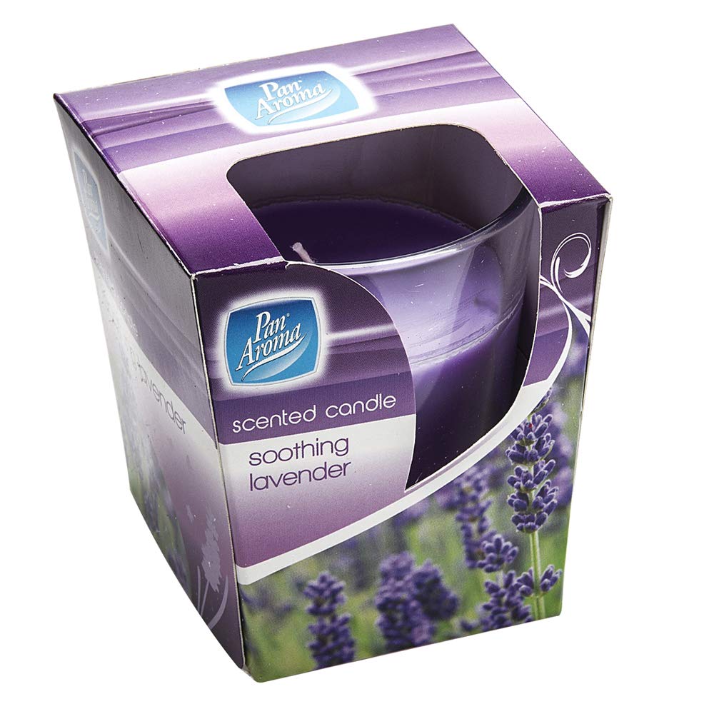 Pan Aroma Scented Candle - Soothing Lavender - Fragrance fragranced Scent Smell Smelly