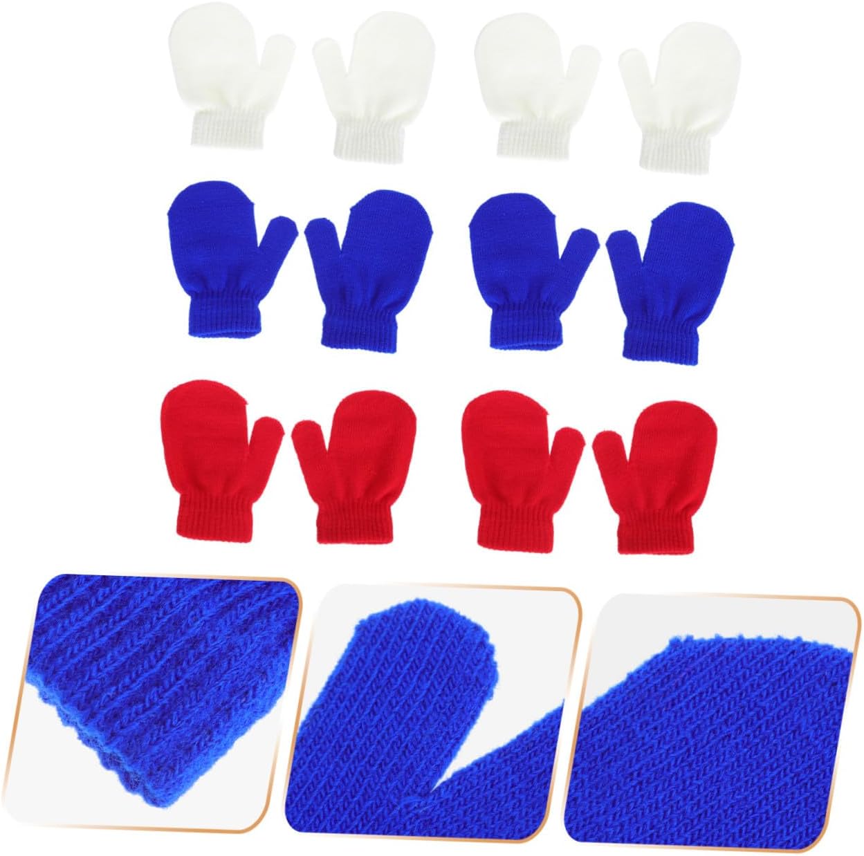 6pairs Warm Knitted Mittens for Boys and Girls Years Soft and Comfortable Gloves for Boys and Girls Easy to Clean Includes