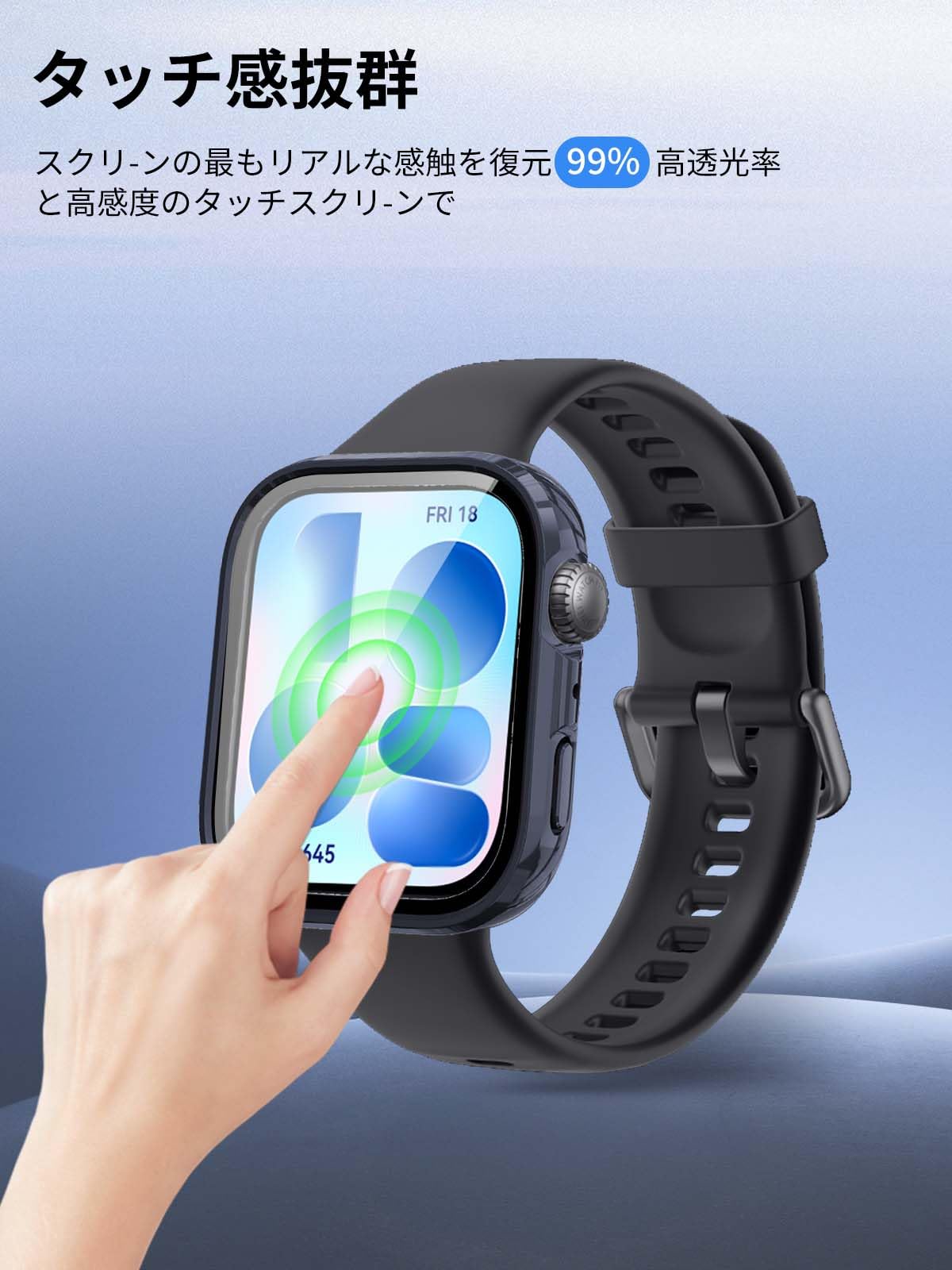 Amazon.co.jp: For HUAWEI WATCH Fit 5 ケース YAJOJO 保護 ガラス