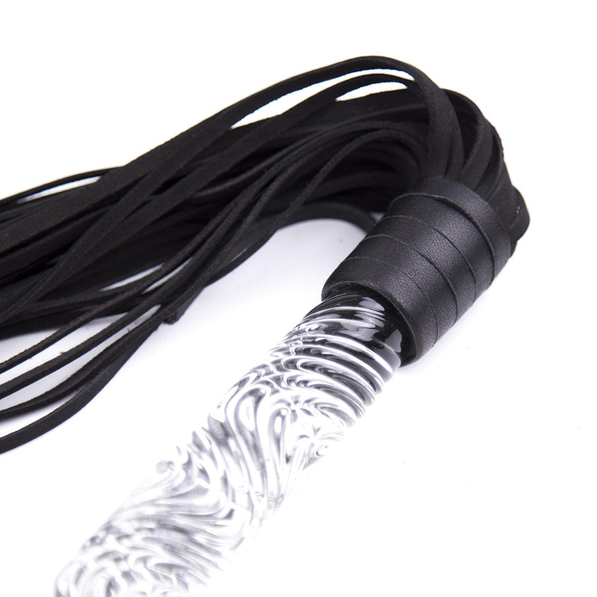 Flogger -Peitsche mit Glasstab, Lederpeitschen für das Training für Erwachsene