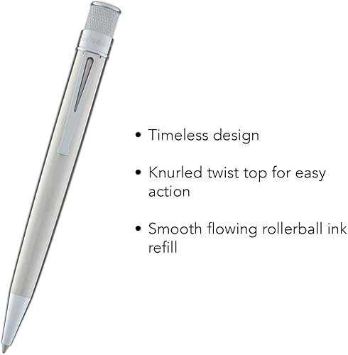 Miniatura 2 de Retro 51 GrabadoPersonalizado Tornado Collection 'Stainless' Bolígrafo Rollerball - Grabado Personalizado VRR-1315