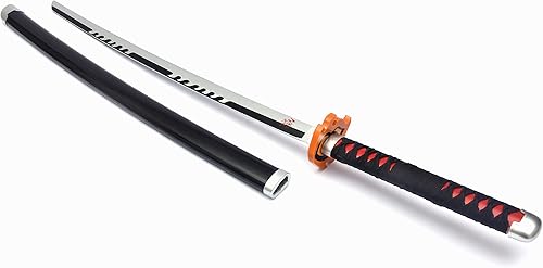 Miniatura 6 de Demon Slayer Sword 41inch,with Display Stand and Belt, Rengoku SwordTanjiro SwordZenitsu SwordAnime Original Texture,for Demon Slayer Cosplay and