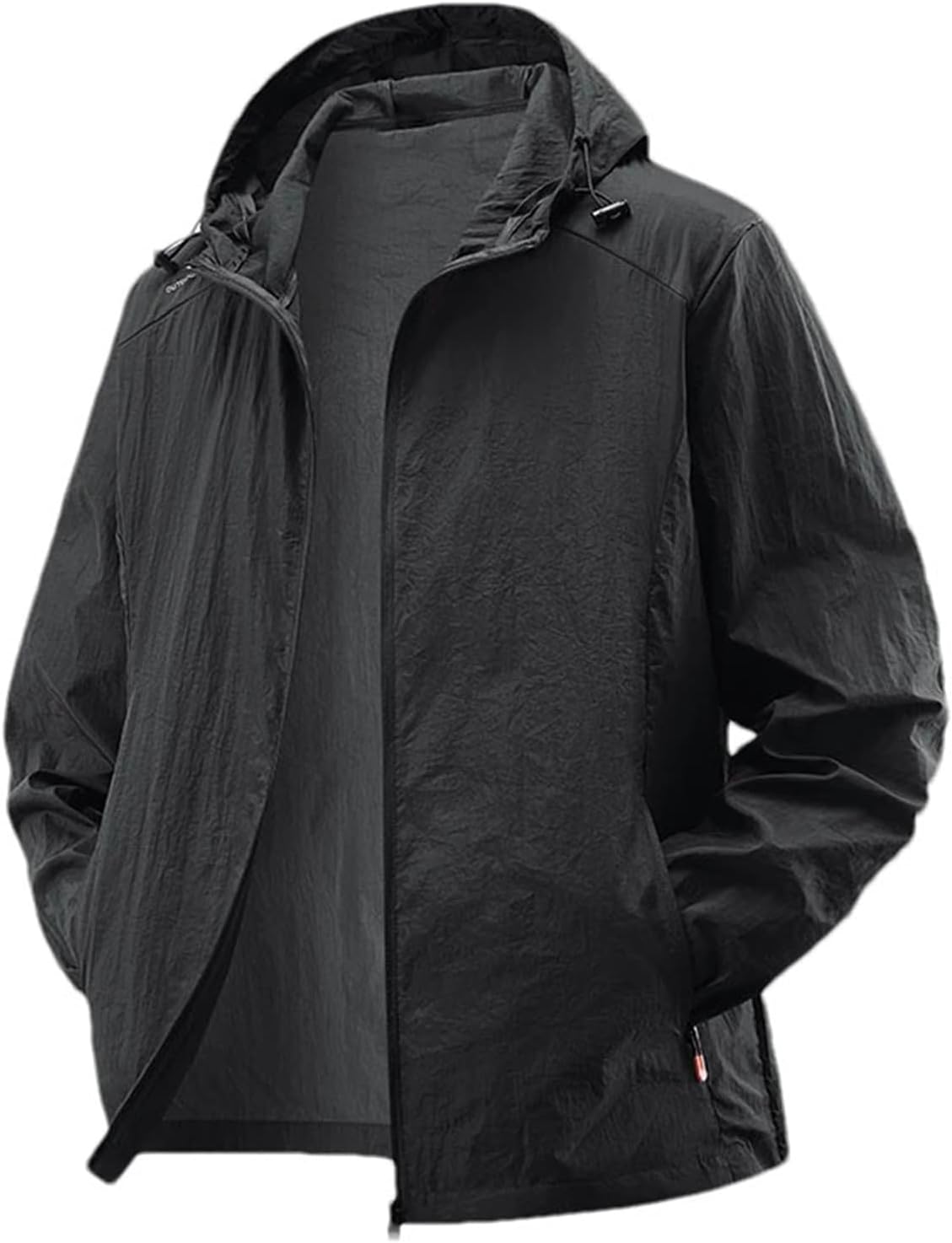 Men's Summer Hiking Jacket Lightweight Hooded Sun Protection Outdoor Sports Running Coat
