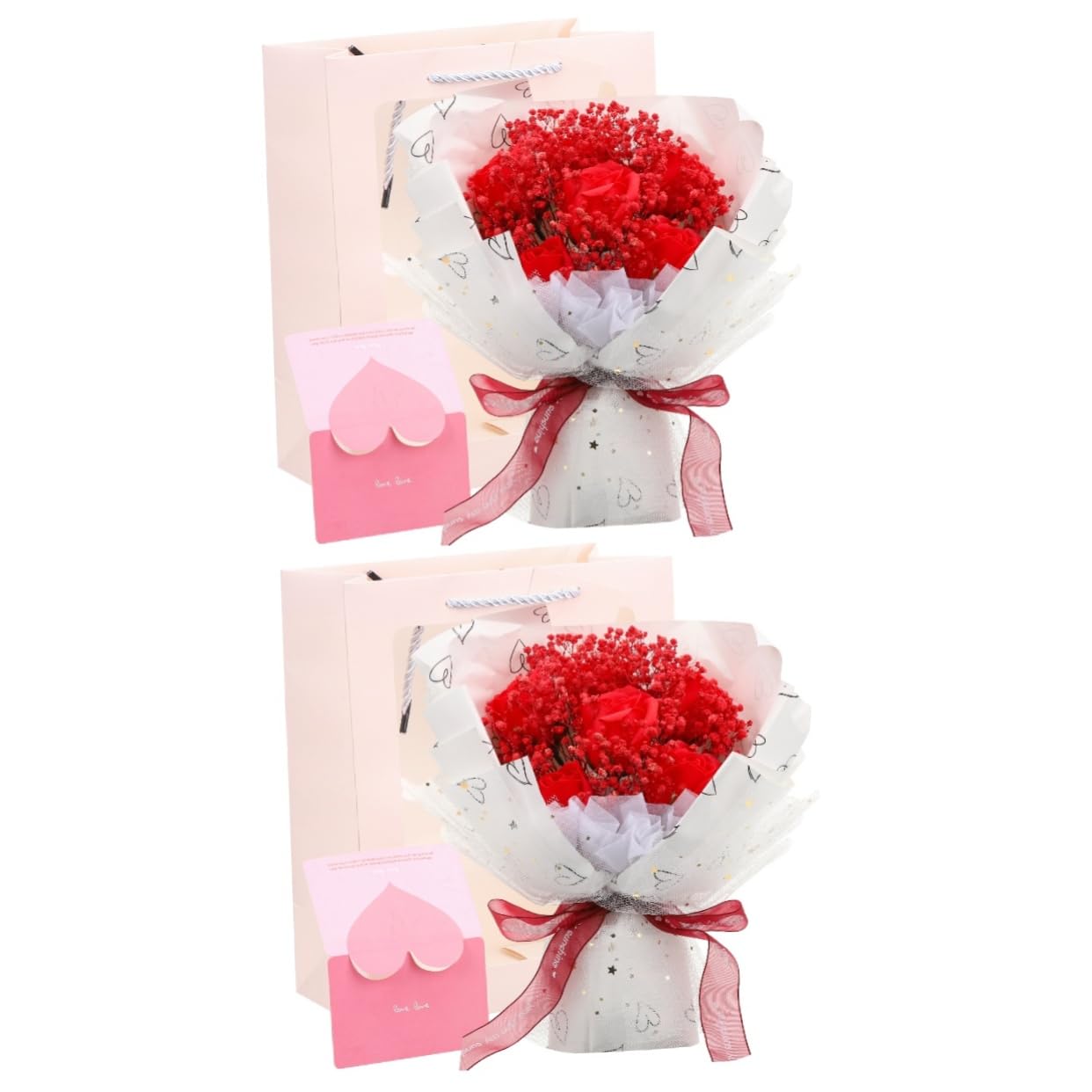 OUNONA Bouquet De Fleurs Séchées De Gypsophile pour Saint-Valentin Romantique pour Décoration De Maison Et Accessoire Photo