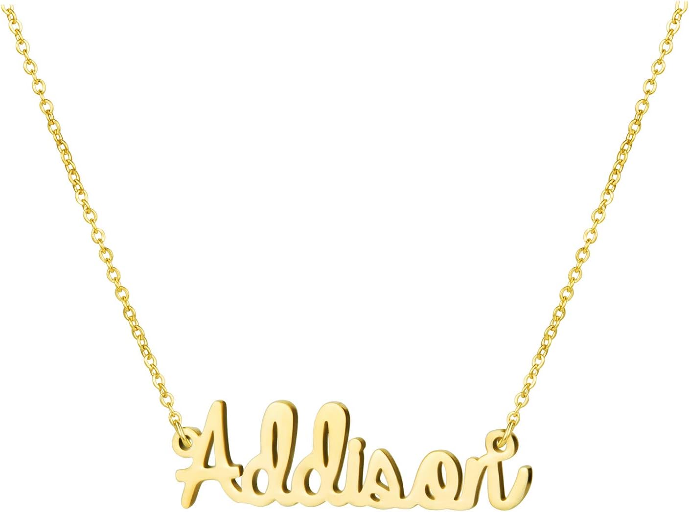 Yiyang Personalized Name Necklace 18K Gold Plated Stainless Steel pendant Jewelry Birthday Gift for Girls