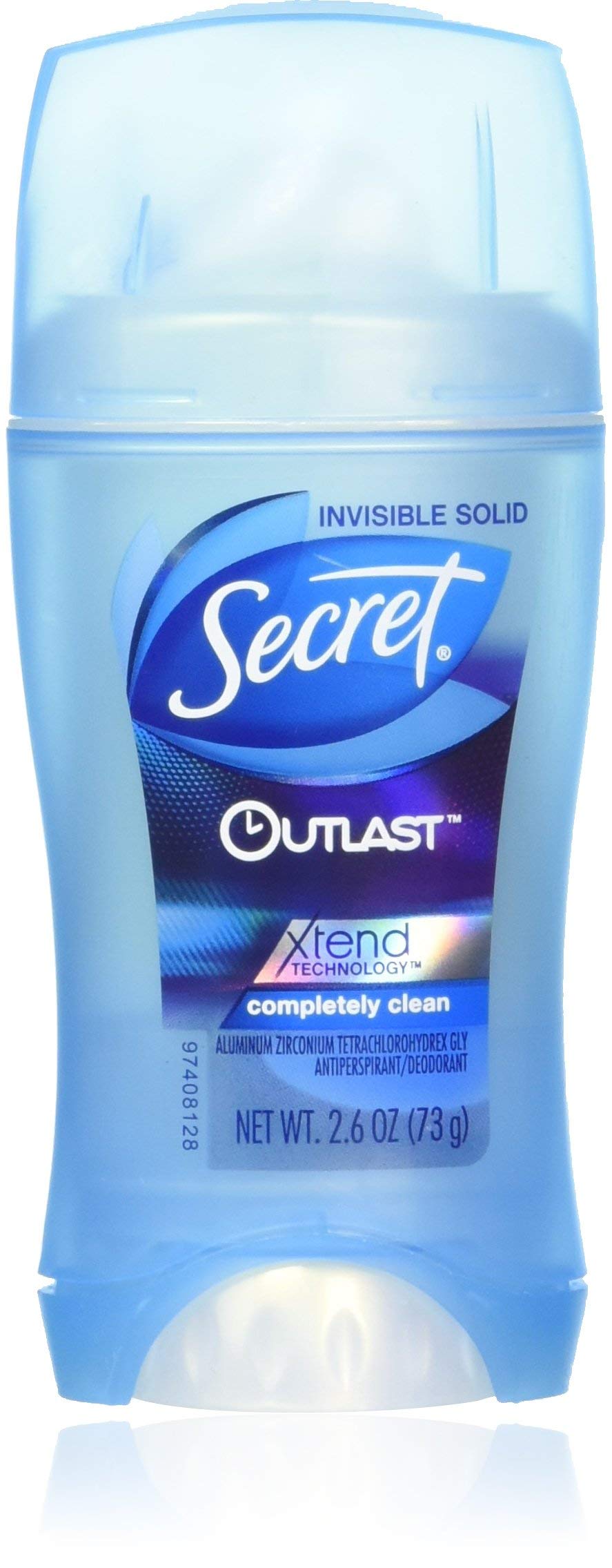 Secret Outlast Completely Clean Invisible Solid, 2.6 fl oz