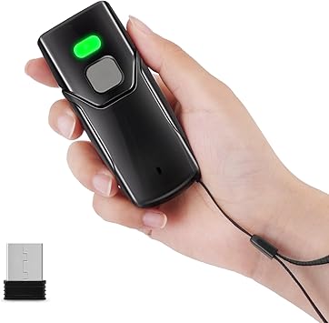 Wireless Barcode Scanner, 1D 2D Bluetooth Bar Code Scanners USB Wired & 4.2 Bluetooth & 2.4G Wireless 3 in 1 Portable Barcode Reader Automatic Fast Precise Scan Work with iOS, Windows, Android