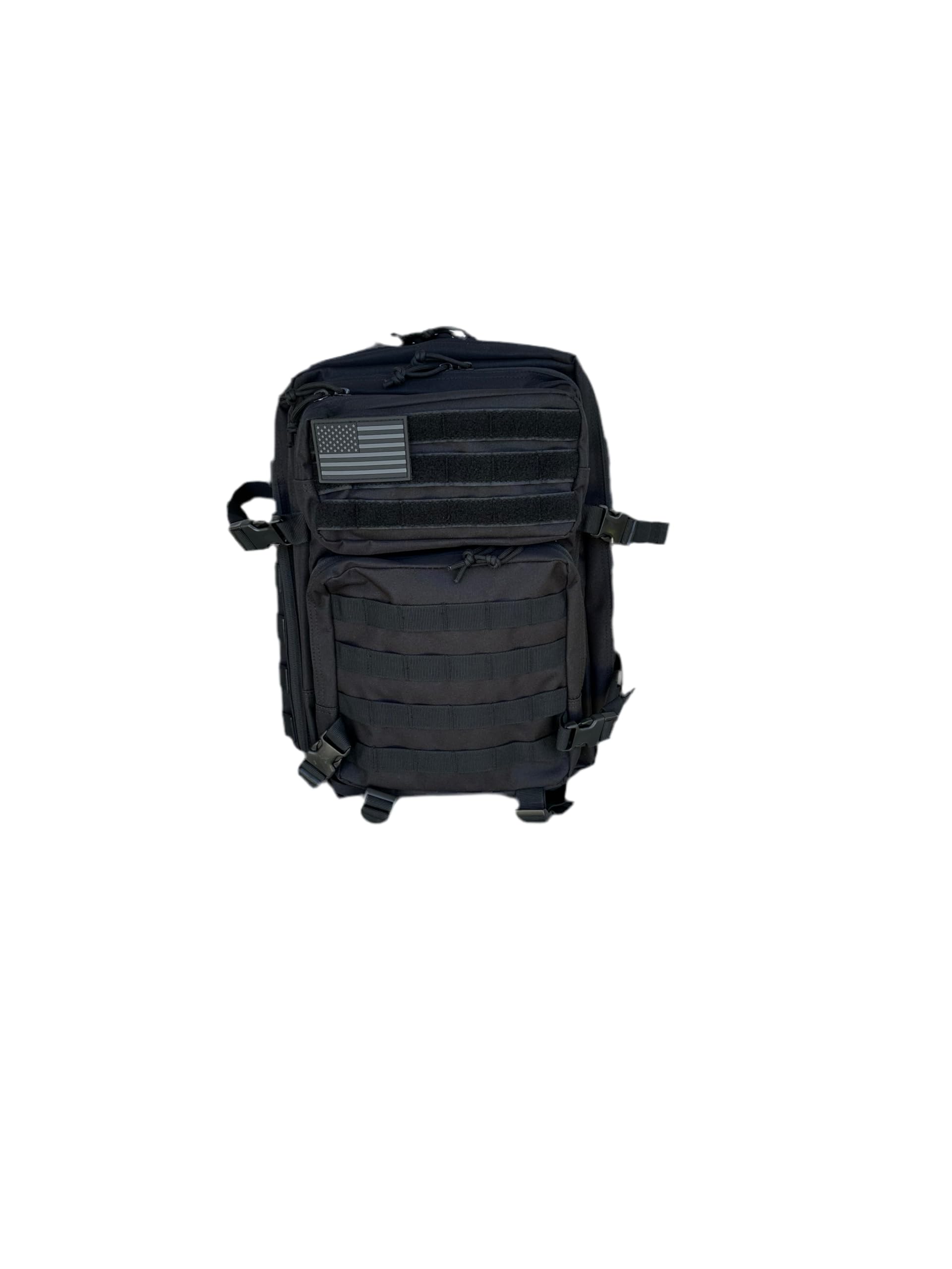 Continental Liberty 40L Tactical Backpack – 900D/1000D Molle Assault Pack, 3-Day Survival, Hiking, Camping, Travel Gear (BLACKOUT STEALTH)