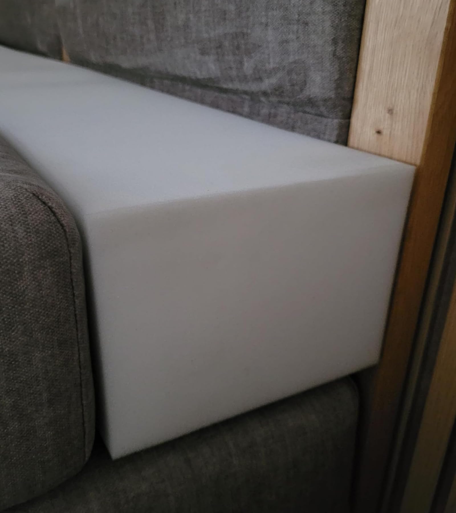 All4All Matratzenverlängerung – Zusatzmatratze - Schaumstoff zuschnitt - Matratzenkeil - Bett Lückenfüller, Matratzenausgleich – Matratzenverbinder - Matratzenverbreiterung - RG25/44-15x20x200cm