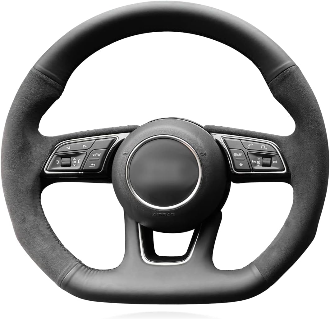 MEWANT Hand DIY Alcantara Steering Wheel Cover for Audi A3