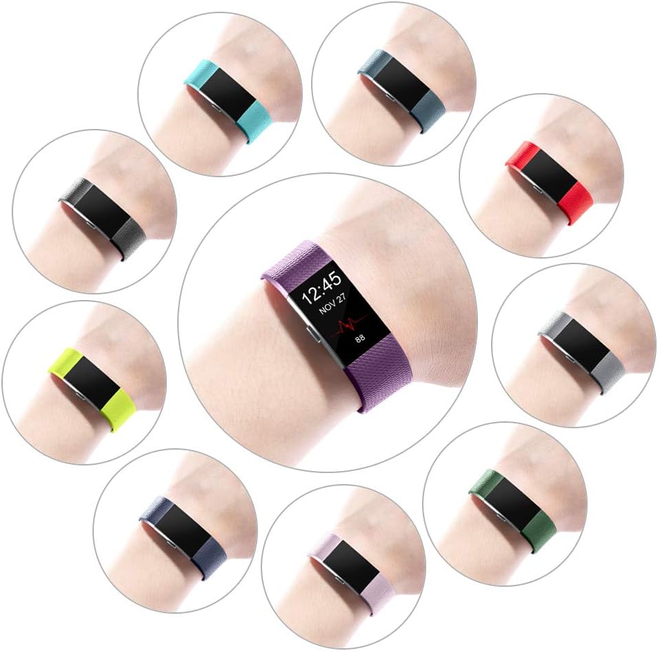 GEAK Bands for Fitbit Charge 2, Adjustable Classic Wrist Bands for Fitbit Charge 2 Bands, 3 Pack