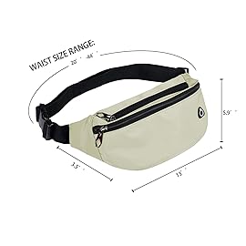 Fanny Packs for Men and Women, Waterproof Sports Waist Pack Bag for Travel Hiking Running Hands-free