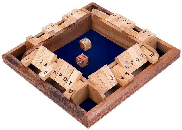 Foto 2 de 4 de Engelhart - 350122 - Cierra la Caja - Juego de Dados para 4 Jugadores - Juego Familiar de Madera ecológica