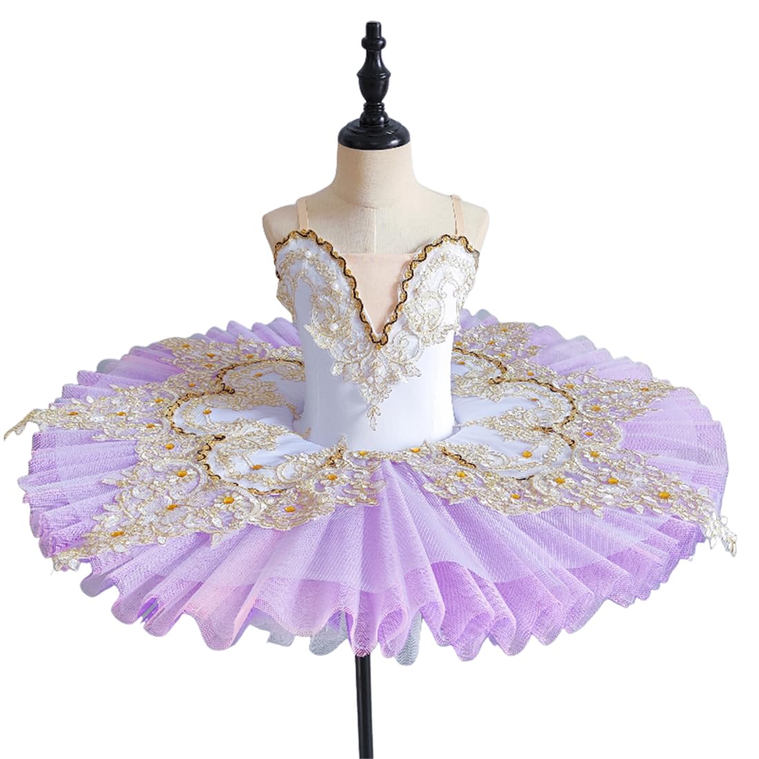EFLALYHG Tutú de ballet para niñas, sin mangas, leotardo de gimnasia, vestido de tutú, actuación, baile, fiesta, disfraz de Navidad