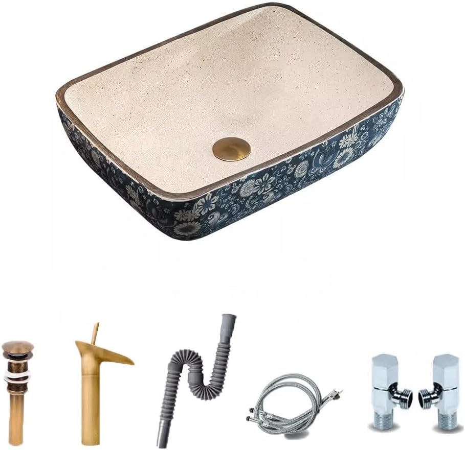 バスルームシンク レトロカウンタートップ洗面台 アートホテル