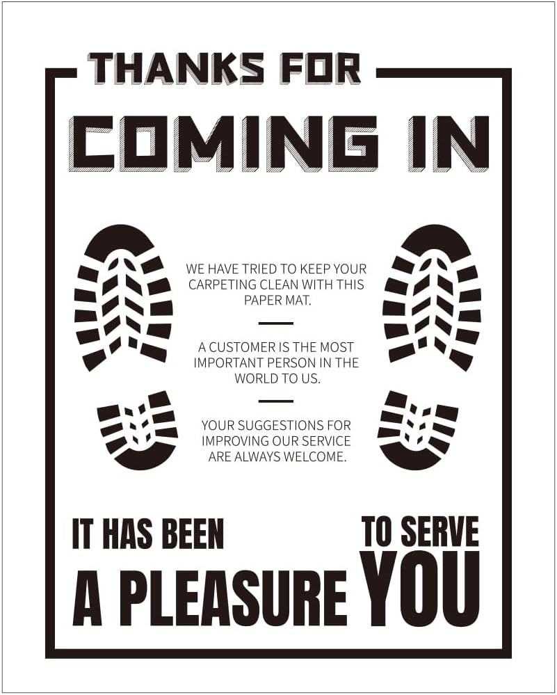 Disposable Paper Floor Mats for Car 50pcs Portable