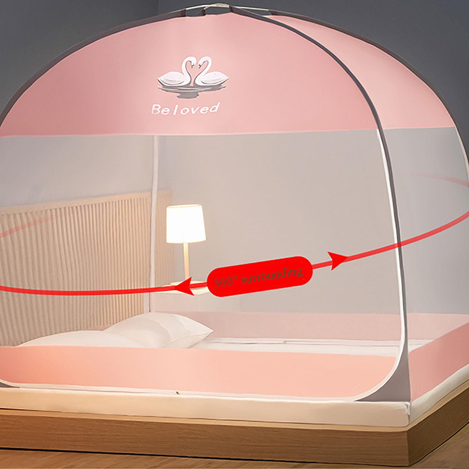 Zanzariera, Tenda a Cupola, Zanzariera, Letto a baldacchino, Tenda da Campeggio Pieghevole per zanzare a Doppia Porta