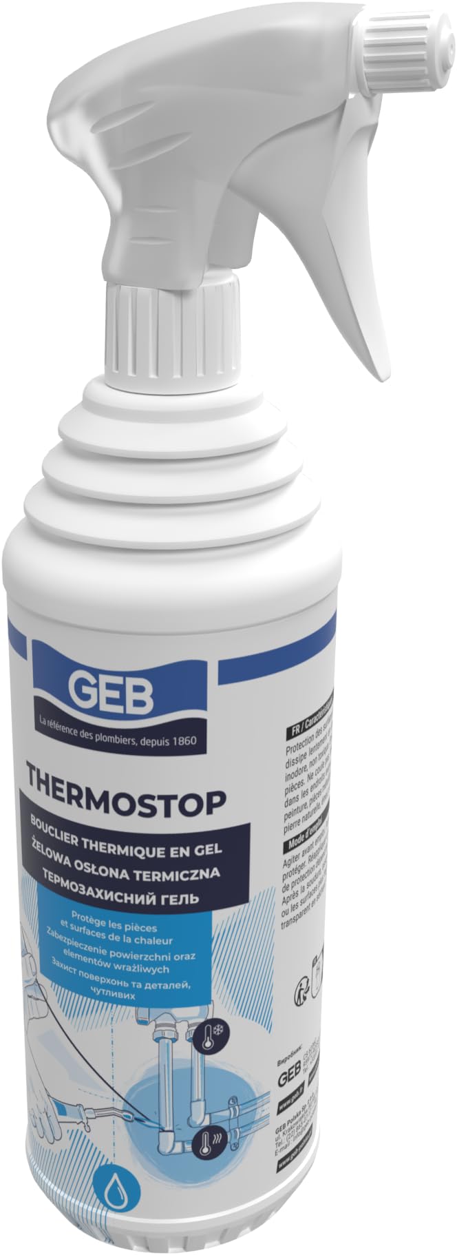 GEB Thermostop gel de protection thermique lors des soudures, Translucide,1 L