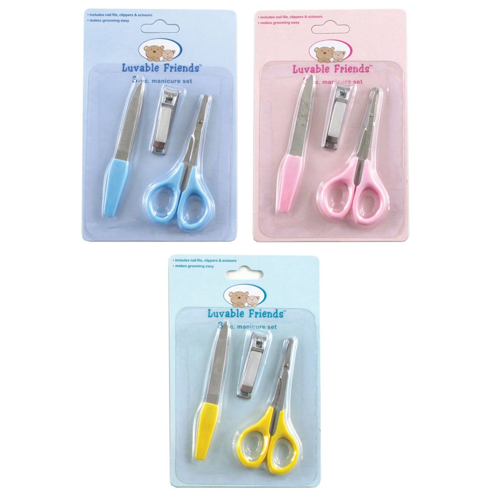 Luvable Friends 3 Piece Manicure Set, Blue