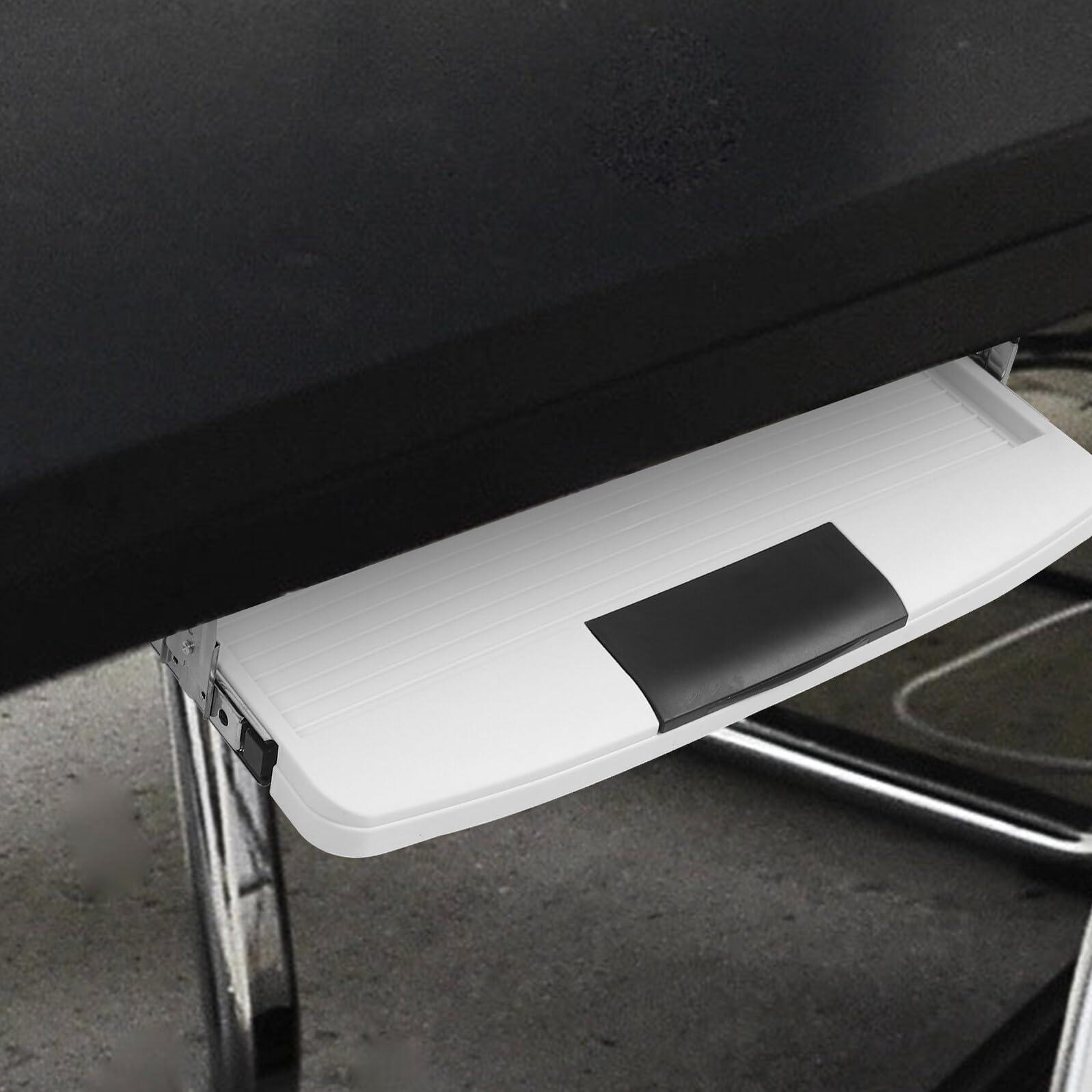 Bandeja deslizante para teclado para debajo del escritorio con Ra empotrado, ahorra espacio, resistente a los arañazos, diseño fácil de deslizar para espacio de trabajo nizado, perfecta para uso