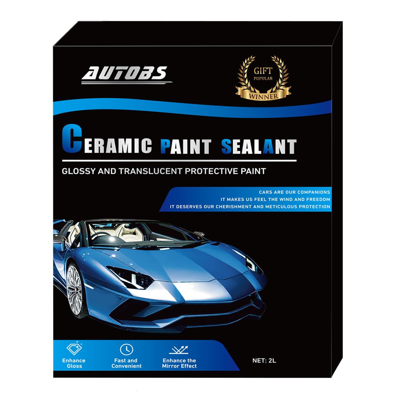 Ceramic Coating for Cars,68 Oz Rapid Spray Wax Paint Sealant Polish Kit Ultra Hydrophobic, Improve Gloss Shine, Slickness, Dirt Resistant & Protection for Cars, RVs, Boats, Motorcycle