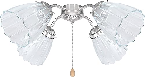 Miniatura 3 de Aspen Creative 23056-4A Pantalla de cristal transparente para ventilador de techo de transición. 2-18 pulgadas. Tamaño 3-78 pulgadas de profundidad