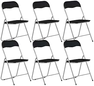 Pack 6 Sillas Plegables Acolchadas Basic 44x46x79cm 7house