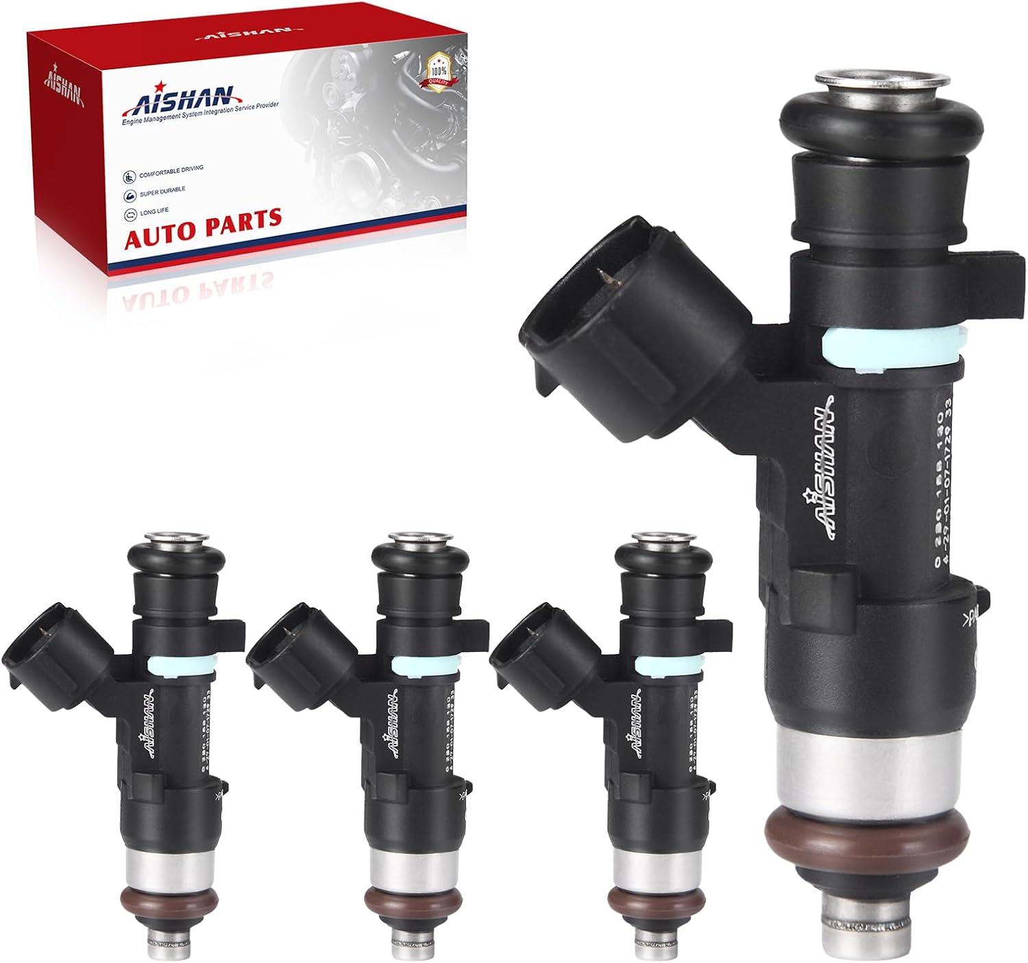 4PCS Fuel Injectors 10 Holes Compatible with Nissan Sentra 2007-2012, Rogue 2008-2013, Rogue Select 2014, for Altima 2007 2008 2009 2010 2011 2012 2013 2.5L L4 Replace ‎0280158130, FJ1020